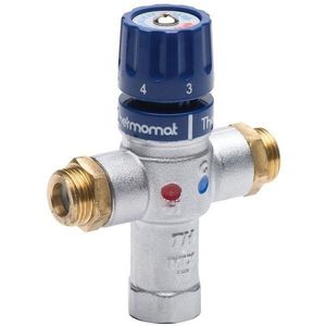 SAPHO - Termostatický regulátor teploty vody, 1/2", 30-60 stupňů, zpětné klapky TMT12MPM vyobraziť