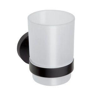 SAPHO - X-ROUND BLACK sklenka, mléčné sklo, černá mat XR903B vyobraziť