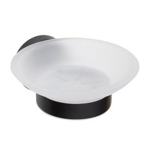 SAPHO - X-ROUND BLACK mýdlenka, mléčné sklo, černá mat XR803B vyobraziť