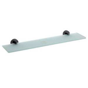 SAPHO - X-ROUND BLACK skleněná polička, 600, černá mat XR609B vyobraziť