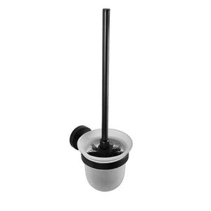 SAPHO - X-ROUND BLACK WC štětka závěsná, mléčné sklo, černá mat XR303B vyobraziť