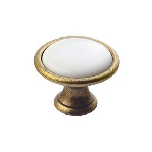 SAPHO - CROSS kovová úchytka, průměr 30, bronz/bílá 12937 vyobraziť