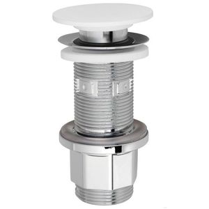 SILFRA - IMPALA umyvadlová výpust 5/4“, click-clack, Rockstone zátka, bílá mat WA03451 vyobraziť