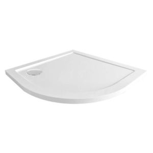 MEREO - Štvrťkruhová sprchová vanička, R550, 90x90x4 cm, SMC, bílá, vrátanie sifónu CV01NS vyobraziť
