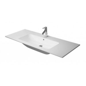 DURAVIT - ME by Starck Umývadlo nábytkové 123x49 cm, s 1 otvorom na batériu, s WonderGliss, alpská biela 23361200001 vyobraziť