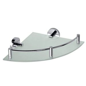 SAPHO - X-ROUND E skleněná polička rohová s hrazdou 255x60x230, chrom XR605 vyobraziť