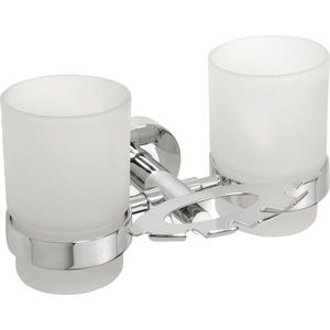 SAPHO - X-ROUND držák kartáčků včetně sklenic, mléčné sklo, chrom XR900 vyobraziť