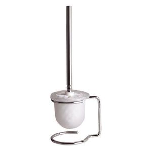 SAPHO - X-ROUND E WC štětka na postavení, mléčné sklo, chrom XR302 vyobraziť