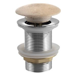 SAPHO - BLOK umyvadlová výpust 5/4“, click-clack, zátka leštěný béžový travertin 2401-901 vyobraziť
