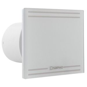 SAPHO - GLASS koupelnový ventilátor axiální s časovačem, 8W, potrubí 100, bílá GS102 vyobraziť