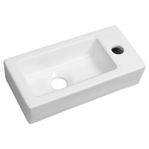 SAPHO - ZOE keramické umývátko 37x18 cm, otvor pro baterii vpravo, bílá AR495 vyobraziť
