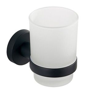 AQUALINE - SAMBA sklenka, mléčné sklo, černá mat SB204 vyobraziť