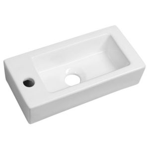 SAPHO - ZOE keramické umývátko 37x18 cm, otvor pro baterii vlevo, bílá AR496 vyobraziť