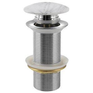 SAPHO - BLOK umyvadlová výpust 5/4“, click-clack, zátka bílá carrara, mat 2401-941 vyobraziť