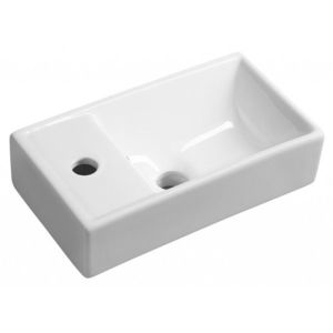 SAPHO - MINOS keramické umývátko 40x22cm, baterie vlevo, bílá 4759 vyobraziť