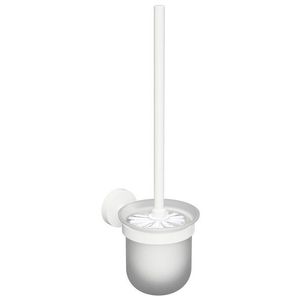 SAPHO - X-ROUND WHITE WC štětka závěsná, mléčné sklo, bílá mat XR303W vyobraziť