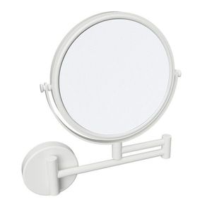 SAPHO - X-ROUND WHITE kosmetické zrcátko závěsné, Ø 200, oboustranné, bílá mat XR006W vyobraziť