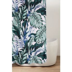 AQUALINE - Sprchový závěs 180x200cm, polyester, zelené listy ZV028 vyobraziť