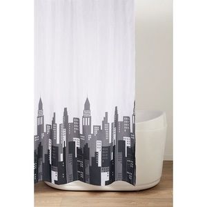 AQUALINE - Sprchový závěs 180x200cm, polyester, město ZV030 vyobraziť