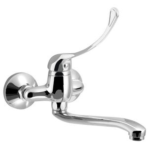 AQUALINE 35 nástěnná baterie, rozteč 100, lékařská páka, ramínko ploché zvýšené, 220, chrom 52044 vyobraziť