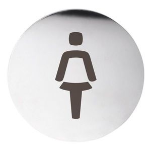 SAPHO - Cedule WC dámy, Ø 75, nerez mat XP111 vyobraziť
