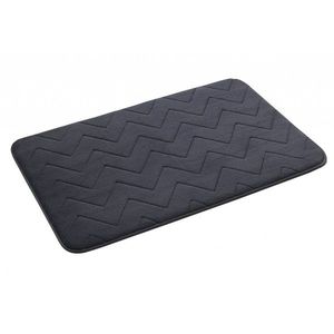 Gedy - MOUSSE koupelnová předložka, 50x80cm, 100% polyester, protiskluz, antracit 96MS508085 vyobraziť