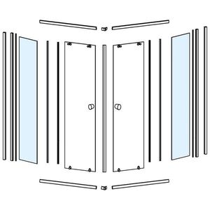 AQUALINE - Sklo pro HLF808Y, pevná část NDHLF808Y-1 vyobraziť