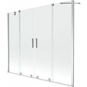 MEXEN/S - Velar Duo Dvojkrídlová posuvná vaňová zástena 170 x 150 cm, transparent, chróm 896-170-000-02-01 vyobraziť