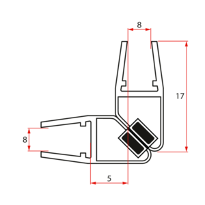 POLYSAN - Magnetické těsnění 45°pro sklo 8, 2000 NDFL0342 vyobraziť