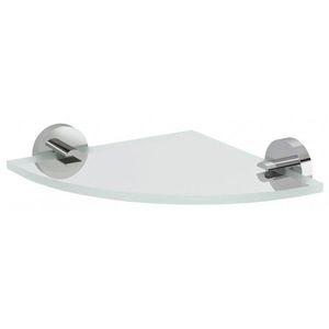 SAPHO - X-ROUND skleněná police rohová, čtvrtkruhová 200x200, chrom/čiré sklo XR009-11 vyobraziť