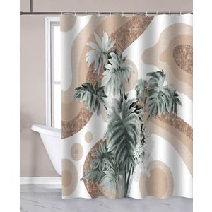 AQUALINE - Sprchový závěs 180x180cm, polyester, palma ZP016 vyobraziť