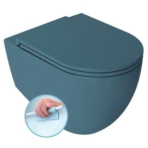 ISVEA - INFINITY závěsná WC mísa, Rimless, 36, 5x53cm, zelená petrol 10NF02004-2P vyobraziť