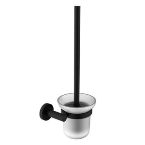 SAPHO - X-ROUND BLACK WC štětka závěsná, mléčné sklo, černá mat XR323B vyobraziť