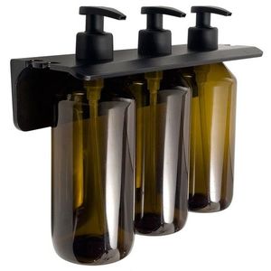 Gedy - GROUPER trojitý dávkovač tekutého mýdla na zavěšení, 3x500ml, hnědá 2160 vyobraziť