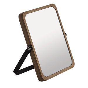 Gedy - MIDORI kosmetické zrcátko na postavení, 162x185, oboustranné, černá/bambus 2106 vyobraziť