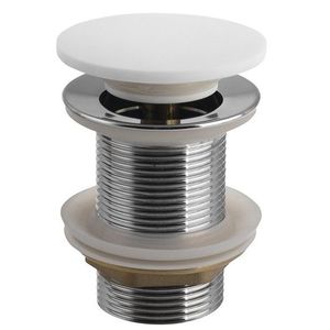 SAPHO - THIN umyvadlová výpust 5/4“, click-clack, Rockstone zátka, bílá mat WN721 vyobraziť