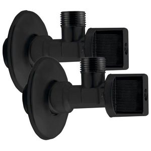 AQUALINE - Rohový kulový ventil 1/2"x3/8", pár, černá mat 5306B vyobraziť