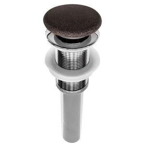 SAPHO - Umyvadlová výpust 5/4", click-clack, betonová zátka, černý granit NDBH7001 vyobraziť