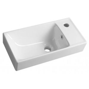 SAPHO - NUALI keramické umývátko 50x25cm, baterie vpravo, bílá TU0122 vyobraziť