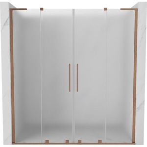 MEXEN/S - Velar L Duo posuvné sprchové dvere 200 cm, dekor, meď kartáčovaná 871-200-003-32-65 vyobraziť
