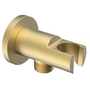 SAPHO - Držák sprchy kulatý, pevný, s vyústěním, zlato mat 1205-09GB vyobraziť