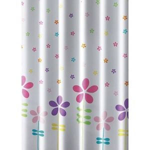 AQUALINE - Sprchový závěs 180x180cm, polyester, květovaný barevný ZV025 vyobraziť