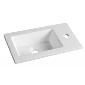 AQUALINE - Umývátko nábytkové, litý mramor, 40x22cm, bílá LM420 vyobraziť