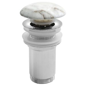 SAPHO - Umyvadlová výpust 5/4“, click-clack, keramická zátka, 10-50, bianco carrara AR900BC vyobraziť