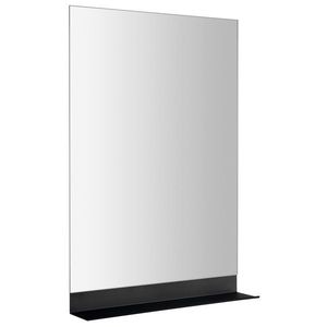 AQUALINE - Zrcadlo s policí 50x75cm, CU free, černá mat 22492S vyobraziť