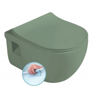 SAPHO - BRILLA závěsná WC mísa, Rimless, 36, 5x53cm, zelená mat 100614-128 vyobraziť