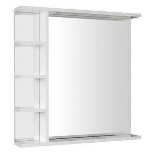 AQUALINE - KORIN STRIP zrcadlo s LED osvětlením a policemi 70x70x12cm KO360S vyobraziť
