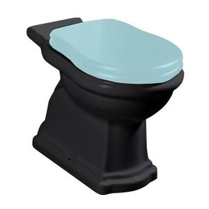 KERASAN - RETRO WC kombi mísa 38, 5x72cm, spodní odpad, černá mat 101231 vyobraziť