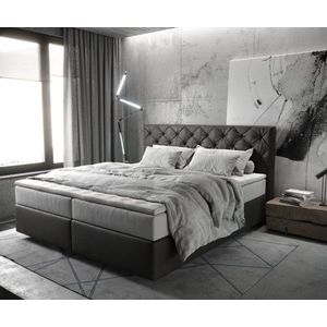 Boxspringová posteľ Dream-Great 180x200 cm z mikrovlákna antracit vyobraziť