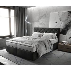 Boxspringová posteľ Dream-Great 160x200 cm z mikrovlákna antracit vyobraziť